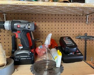 #42	Porter Cable Drill w/Battery w/case - 18V	 $45.00 
