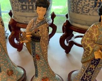 #57	Vtg. Chinese Choisonne' Enamel 8 Bone Geisha Figureine - w/book in Hand	 $70.00 
#58	Vtg. Chinese Choisonne' Enamel 8 Bone Geisha Figureine - w gold /lotus Flower in Hand	 $70.00 
#59	Vtg. Chinese Choisonne' Enamel 8 Bone Geisha Figureine - w/ White Jasmine Flower	 $70.00 
#60	Vtg. Chinese Choisonne' Enamel 8 Bone Geisha Figureine - w/ Flute	 $70.00 
#61	Vtg. Pair of Chinese Vases Lotus Flowers Hand-Painted & Signed	 $225.00 
