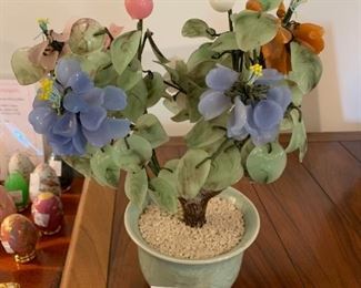 #64	Jade-like Tree in a vase - 11" Tall	 $45.00 
