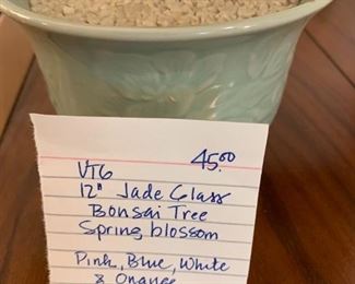 #64	Jade-like Tree in a vase - 11" Tall	 $45.00 
