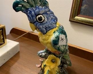 #66	Vtg. Stangel Pottery Bird Parrot - 12"	 $75.00 

