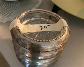 #75	Set of 4 Sterling Coasters	 $20.00 
