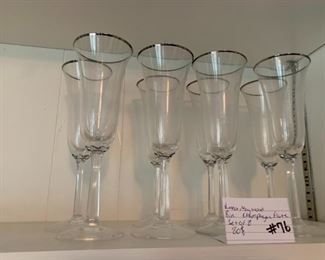 #76	Lenox Maywood 8" Channpagne Flute - Set of 8	 $80.00 
