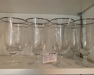 #79	Lenox Maywood Platinum Trim Ice Tea Goblets 6 5/8" - set of 8	 $75.00 
