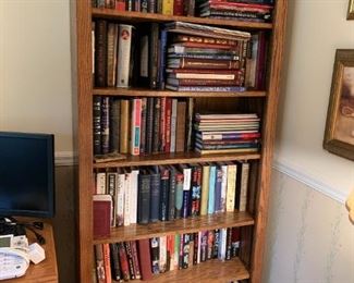 #94	Oak Bookcase w/5 shelves 33x12x76	 $75.00 
