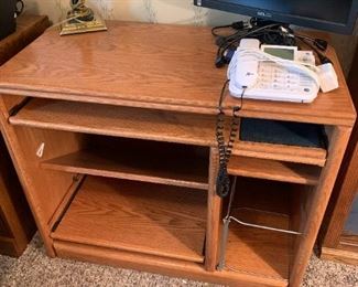 #95	Laminate Computer Desk w/pull-out keyboard Shelf w/pull-out bottom - 36x19x30	 $45.00 

