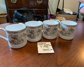 #122	Black Trimmed Wedgewood Kutani Crane - 4 mugs	 $100.00 
