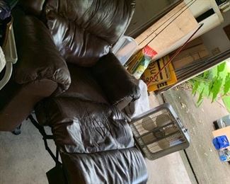 #160	Brown leather recliner as-is 	 $35.00 
