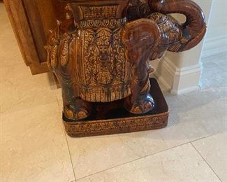 one of two elephant stools