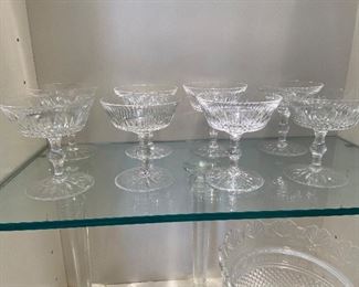 Waterford set of 8 champagne or sorbet glasses