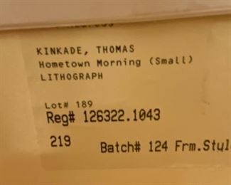 Thomas Kinkade, "Hometown Morning" lithograph