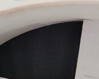 Frontgate label on wooden upholstered bar stools