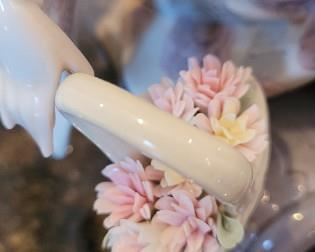 close-up of Lladro figurines