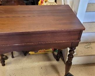 antique desk converts to a table, 32" wide x 18" deep