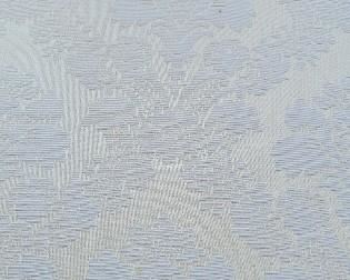 close-up of fabric seats on dining chairs