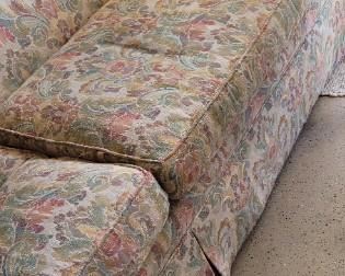 Floral and paisley Upholstered sofa, 90" long