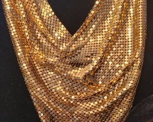 vintage Whiting and Davis mesh scarf bib necklace