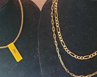 14K gold necklaces