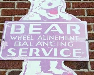 BEAR SERVICE DIE CUT SIGN