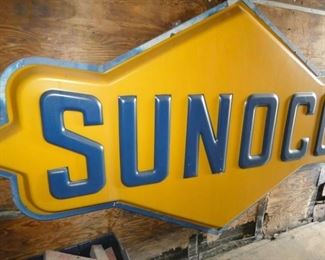 VIEW 3 EMB. PLASTIC SUNOCO SIGN