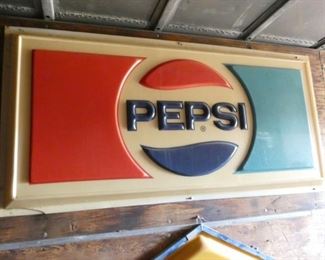 PLASTIC EMB. PEPSI SIGN