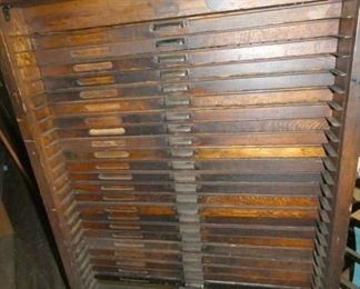 OAK PRINTERS CABINET