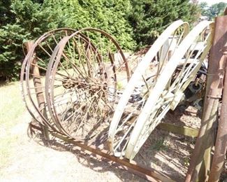 HAY RAKE IRON WHEELS