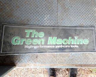 EMB. THE GREEN MACHINE SIGN