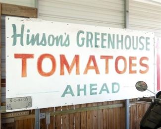HINSONS GREENHOUSE SIGN