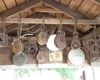 EARLY COLLECTION WELL PULLEYS