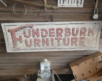 WOODEN FUNDERBURN FURN. SIGN