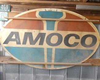 PLASTIC AMOCO SIGN