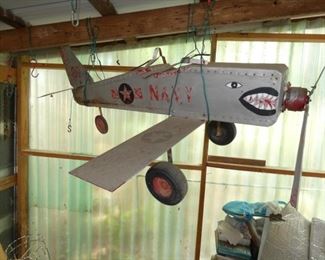 HANDMADE NAVY AIRPLANE