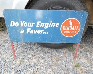 KENDALL DS OIL RACK SIGN