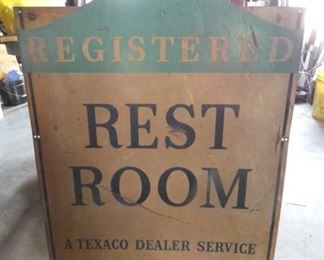 TEXACO DEALER RESTROOM SIGN