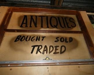 ANTIQUE WINDOW SIGN