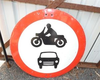 UNUSUAL BIKE/CAR SIGN