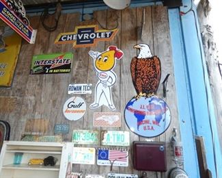 VARIOUS ADVERTISING SIGNS