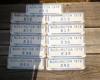 1972 BURLINGTON MOTORCYCLE TAGS