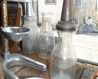 OIL BOTTLES, MILK BOTTLES
