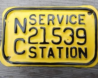 5X3 NC SERVICE STATION TAG