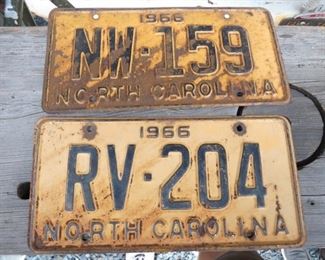 1966 NC LIC. TAGS