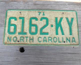 1971 NC TAG
