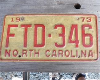 1973 NC LIC. TAG