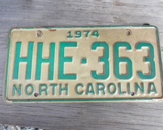 1974 NC LIC. TAG