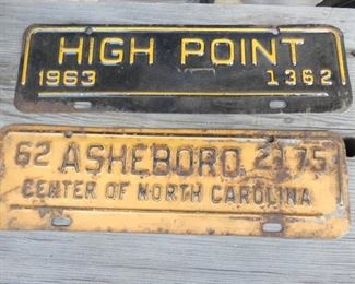 1962,1963 HIGH POINT, ASHEBORO