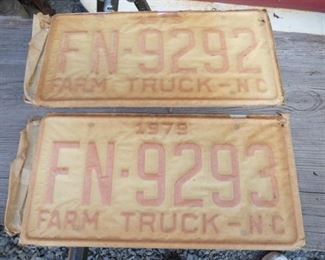 1979 NC LIC. TAGS