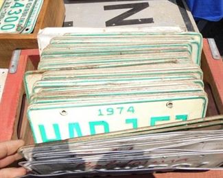 VIEW 2 CLOSEUP VARIOUS LIC. TAGS