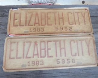 1983 ELIZABETH CITY TAGS