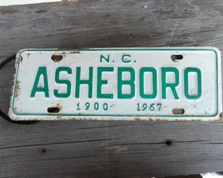 1967 ASHEBORO CITY TAGS